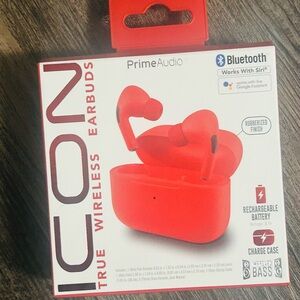 ICON PrimeAudio True Wireless Earbuds - Vibrant Red